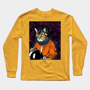 cat space Long Sleeve T-Shirt